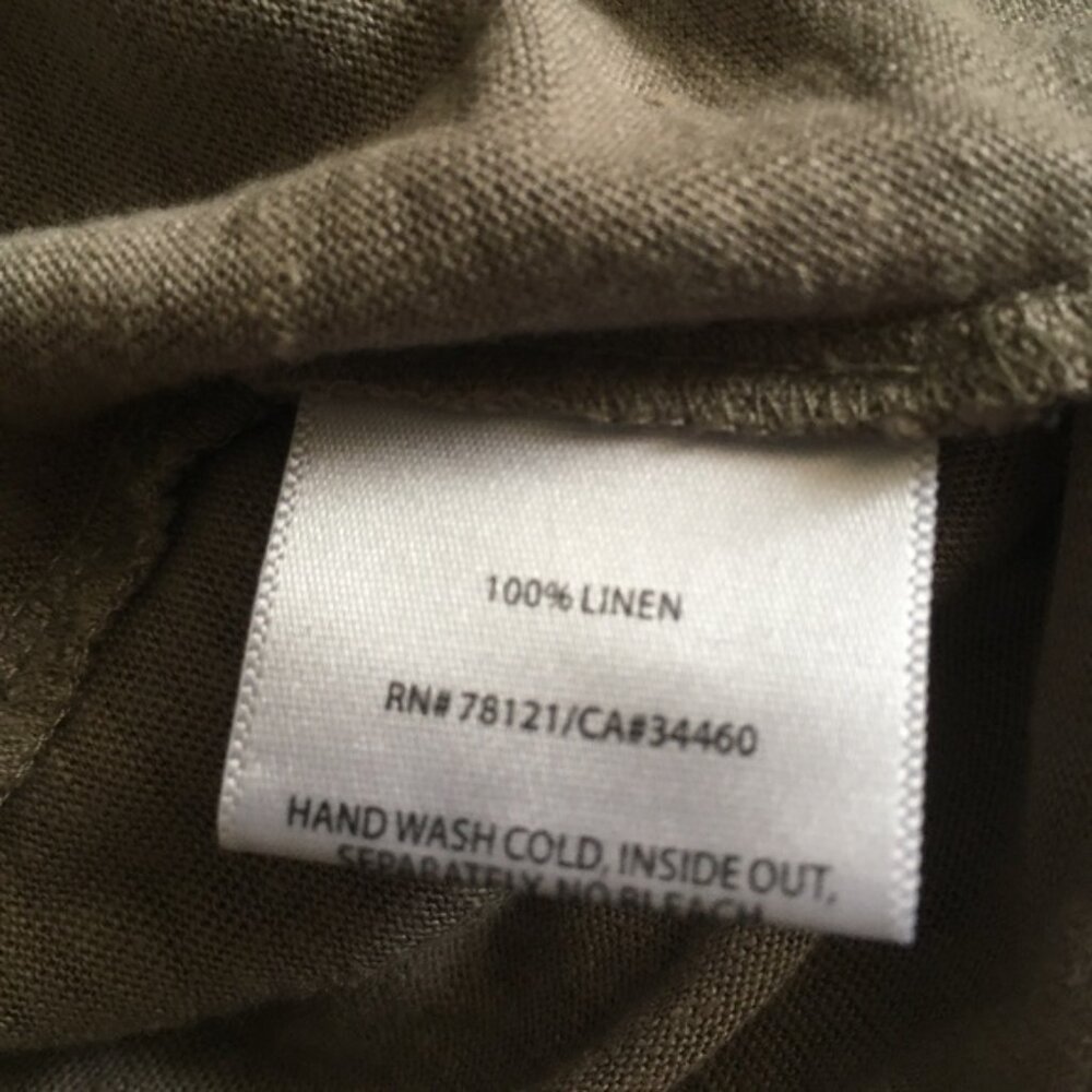 Eileen Fisher Taupe Linen Paillette Embellished Tank M - Picture 5 of 5